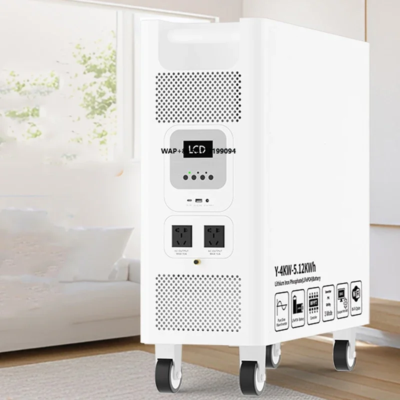 LiFePO4 Stackable Hybrid Grid Battery with Built-In Inverter 2.56KWH-28kWh All-in-One Solar Power System