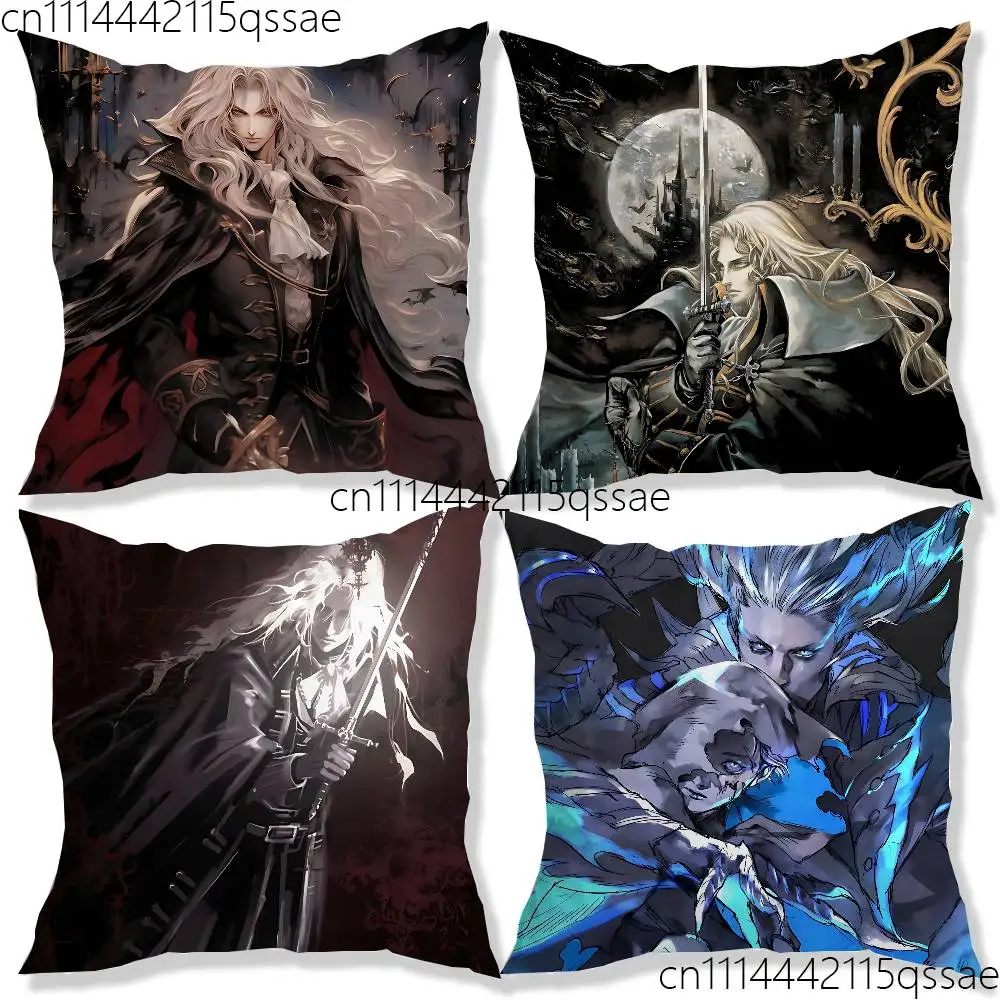 Anime Castlevania Alucard Pillow Case Square Bedroom Sofa Leisure Comfort Cushion Car Home Decoration