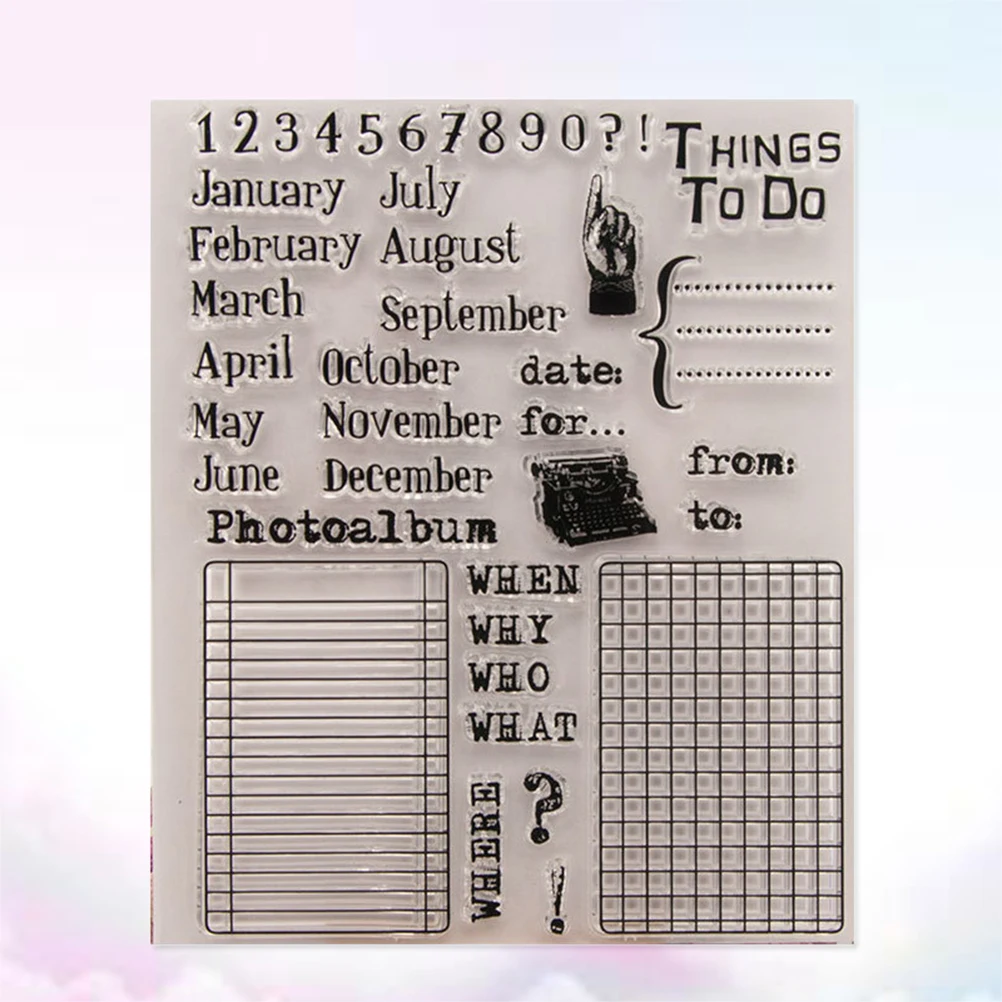 

Clear Silicone Stamps Transparent Seal Stamp For Diy Scrapbooking Crafts Photo Albums Diaries Decoration Reusable Cling Stamp