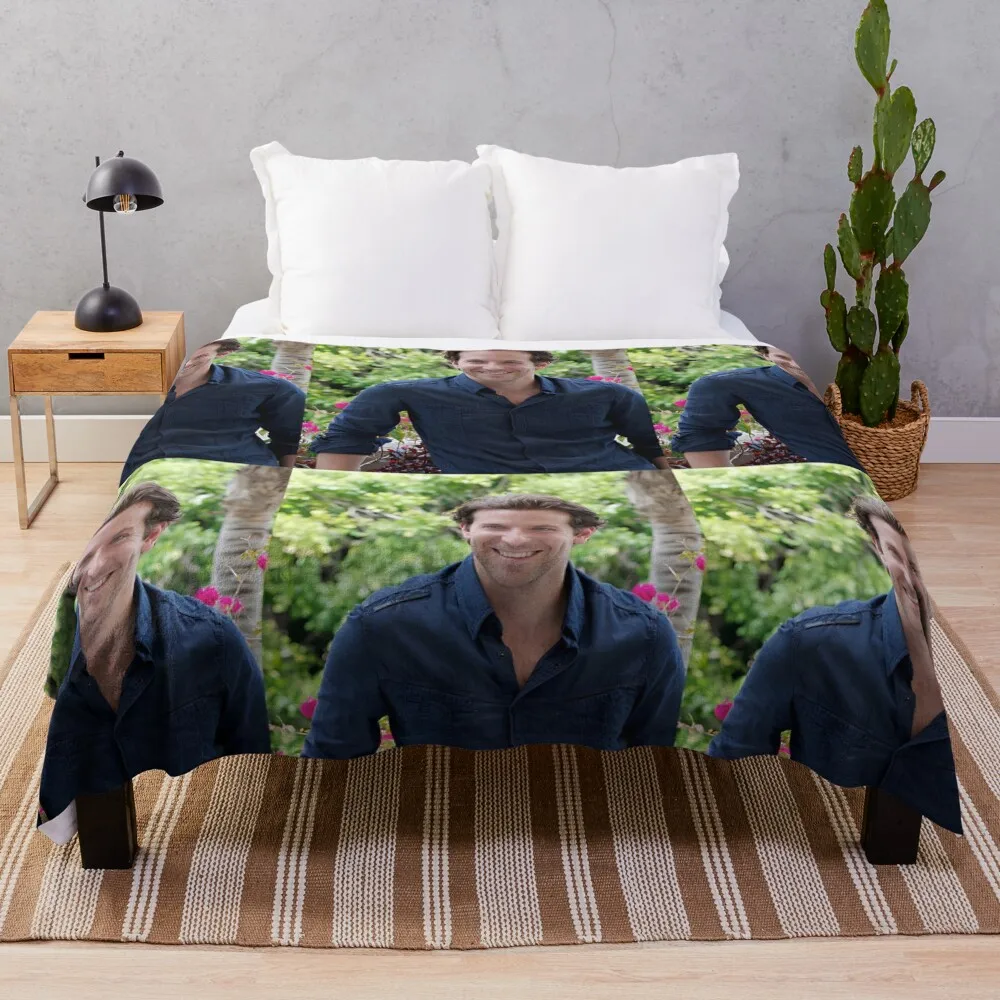 

Bradley Cooper actor Throw Blanket Camping Winter beds manga anime Blankets