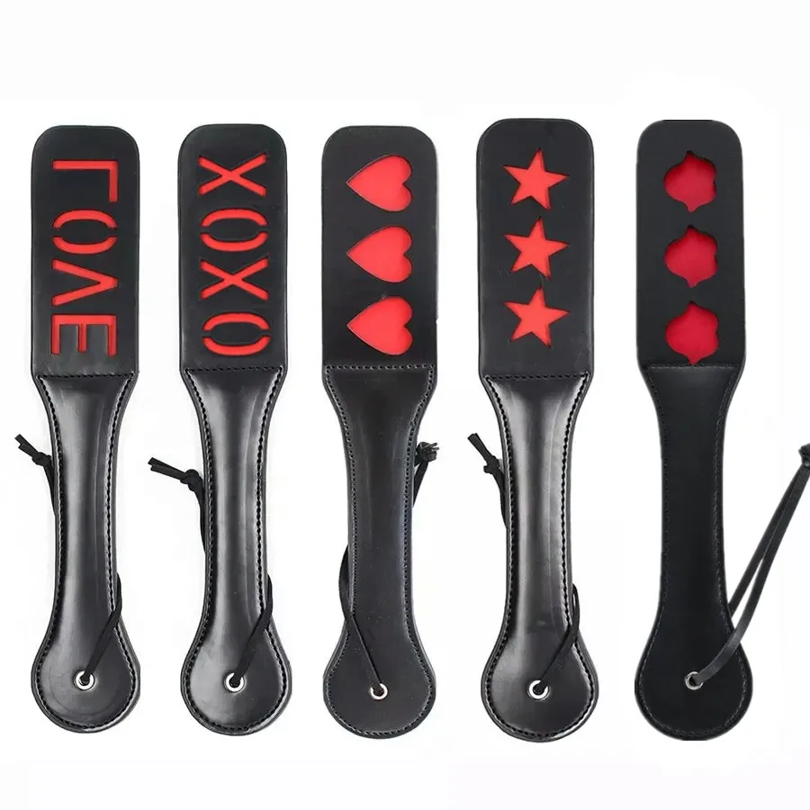 ของเล่นสําหรับผู้หญิงหนัง Spank Paddle Beat Submissive Sex Whip double-deck Paddle ของเล่นผู้ใหญ่เกม SM แส้