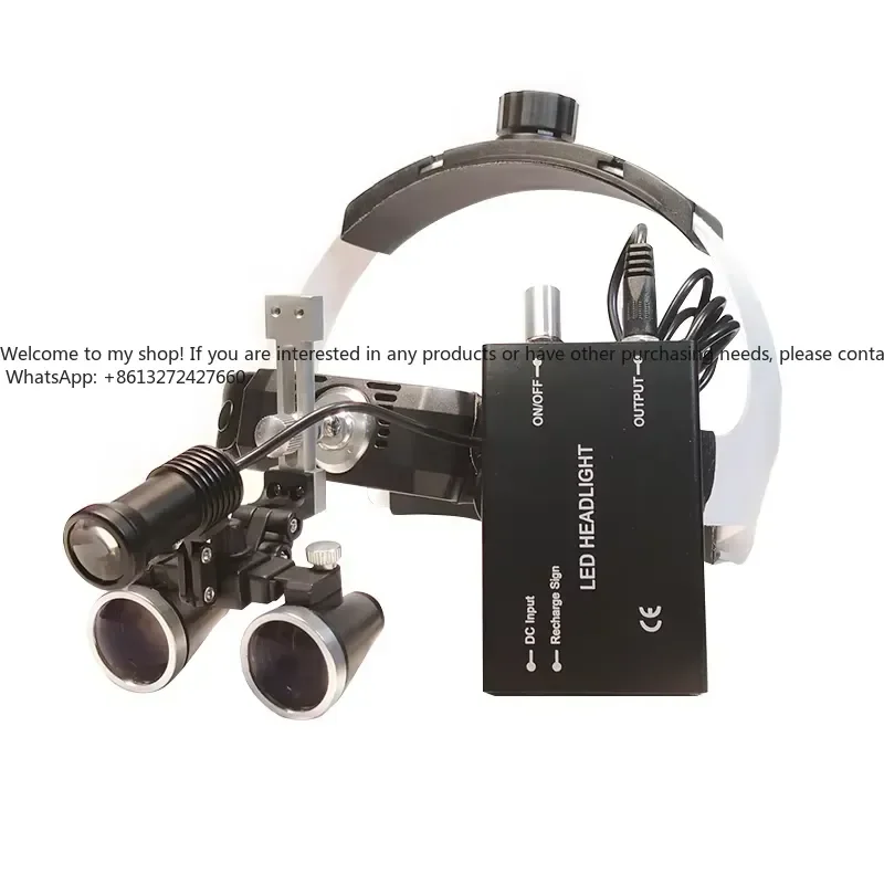 3.5X/2.5X Magnification Binocular Loupe Surgery Magnifier with Headlight LED Light Medical Operation Loupe - view 2
