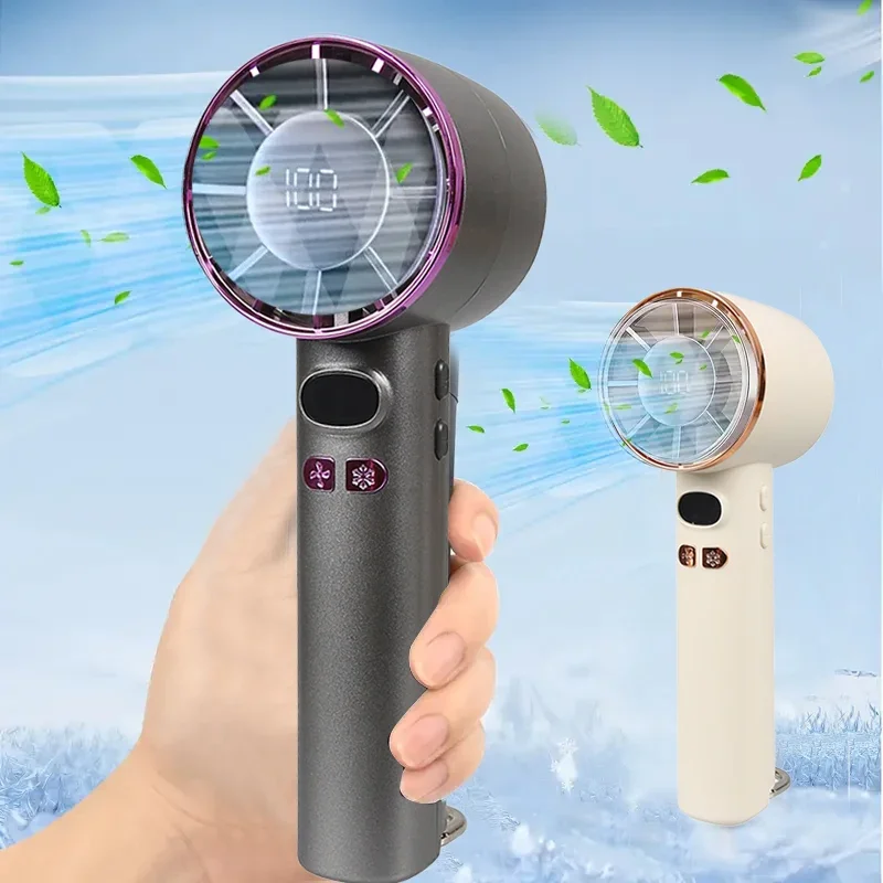 3000 مللي أمبير مروحة صغيرة محمولة 100 سرعات الرياح تبريد فوري مع وضع الثلج مروحة يدوية USB مراوح كهربائية قابلة للشحن مروحة التخييم