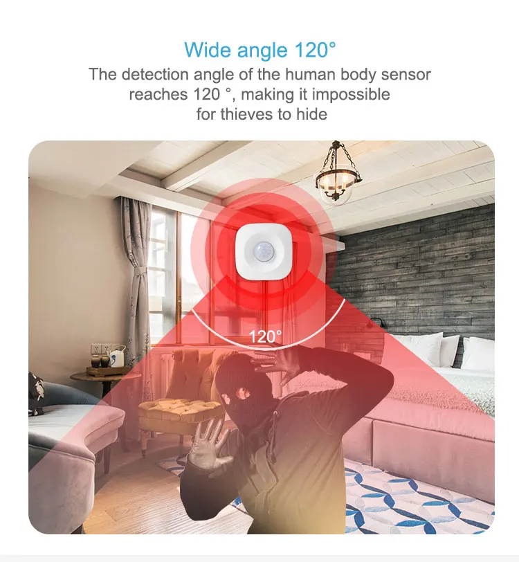 Alexa tuya wifi motion pir sensor detektor alarm smart life app drahtloses hauss icherheits system menschlicher körper bewegungs detektor