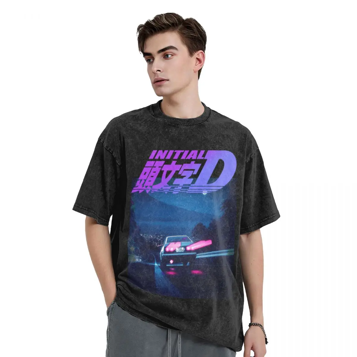 

Initial D Neon AE86 T-Shirt plus size tops blanks t shirts men