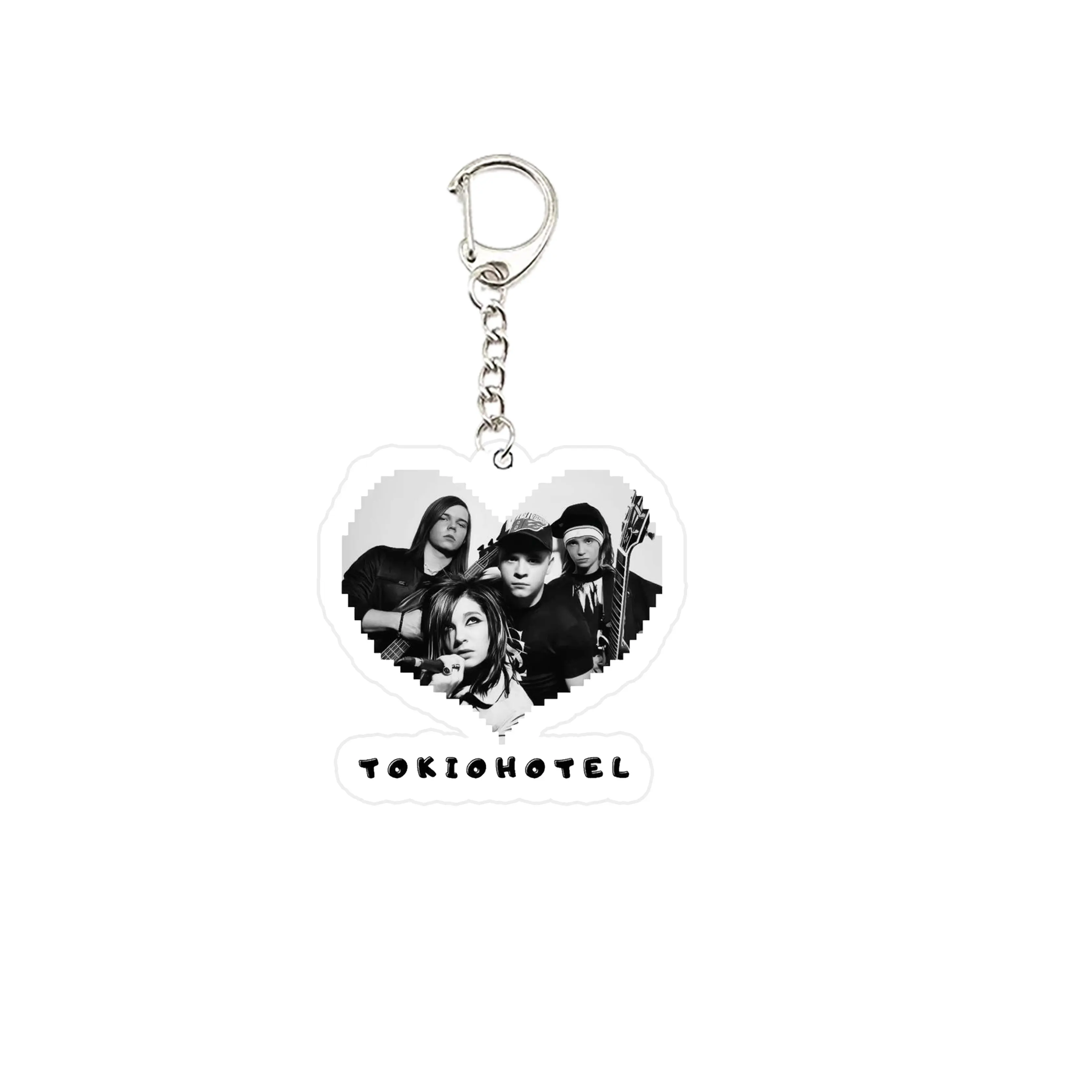 Acrylic Tokio Hotel  Keyring Chains Popular Singer Bill Tom Kaulitz KeyChain Pendant KeyRing for Accessories Bag Fans Gifts