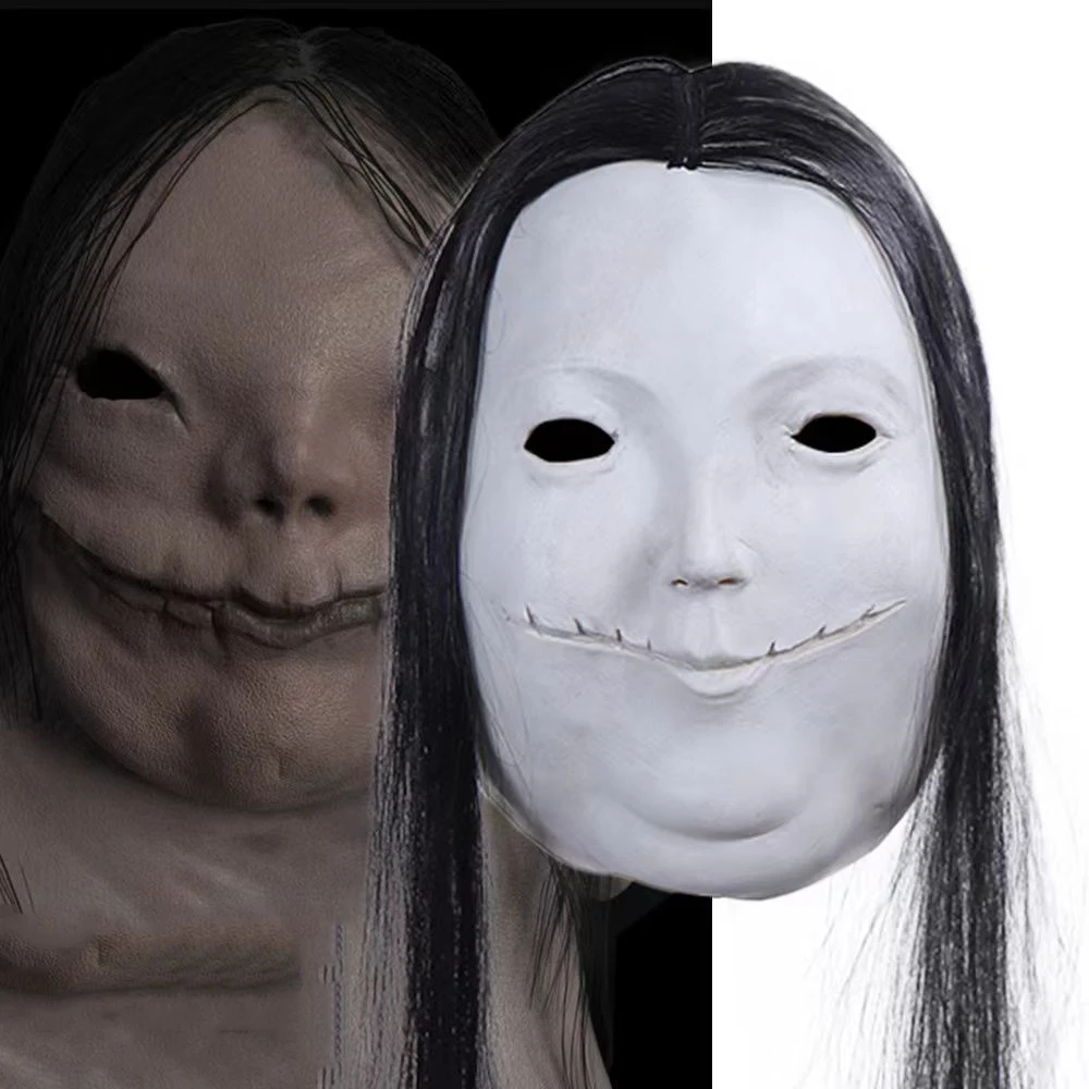 Film histoires effrayantes pour dire dans le noir, masque de Cosplay, visage blanc, casque fantôme féminin en Latex, masques d'horreur, accessoire de Costume d'halloween