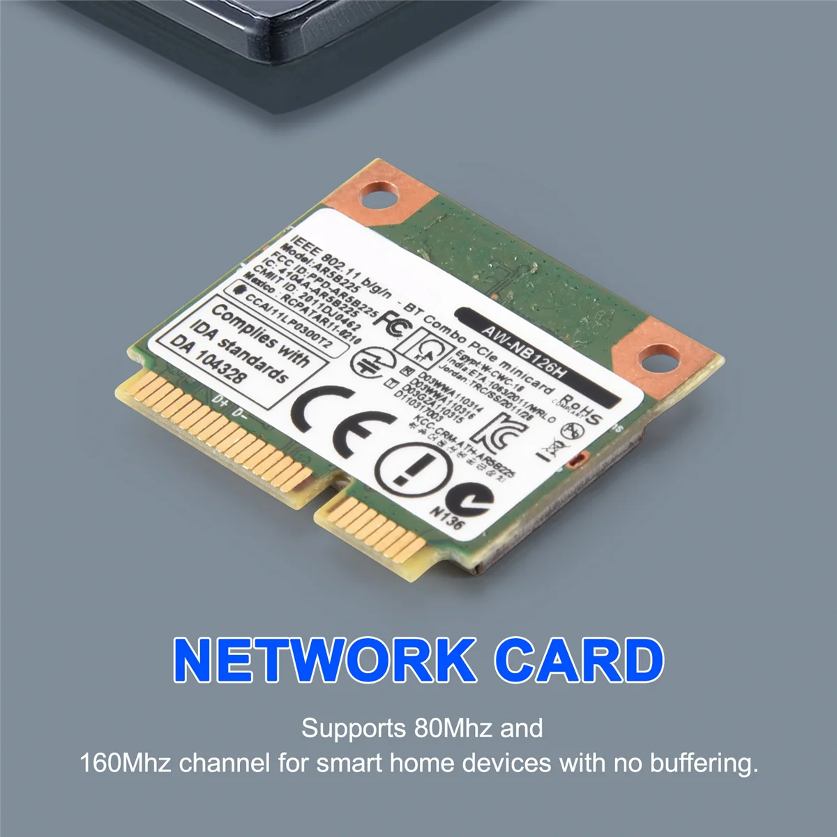 SMIEA SSEA New for AzureWave AW-NB097H AW-NB100H AW-NB126H AR3012 AR5B225 Half Mini PCI-E Wifi BT4.0 Wlan Wireless Card