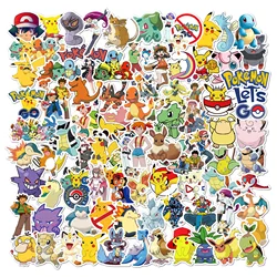 50/100Pcs Anime Cartoon Pokemon Stickers Pikachu Decals Decoration DIY Suitcase Diary Stationery Waterproof Sticker for Kids