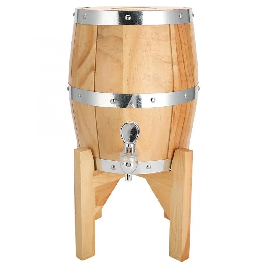 Stainless Steel Oak Pine Wine Barrel Storage Special Barrel 3L Storage Bucket Beer Casks More Mellow And Flavorful Quick