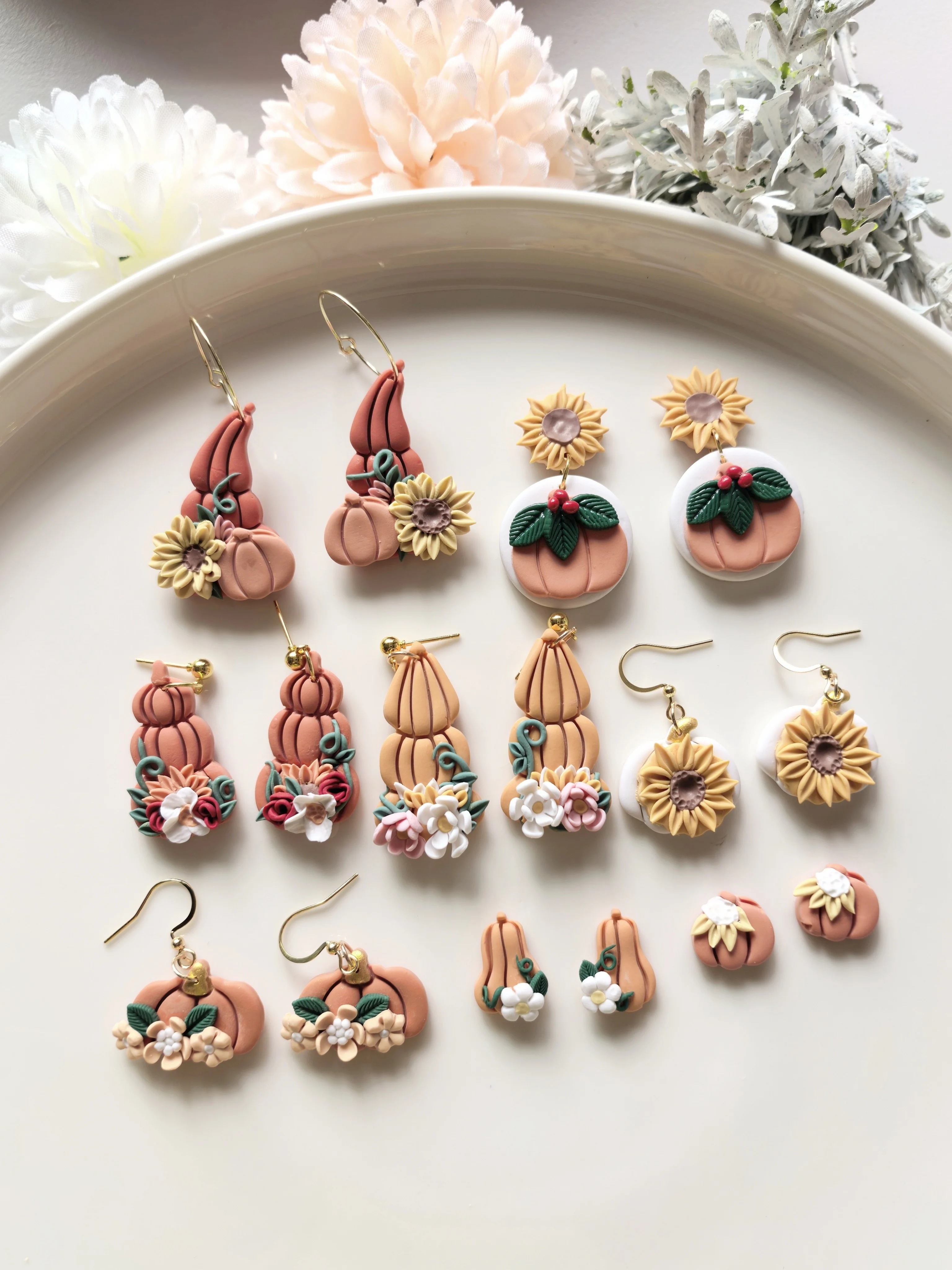 سلسلة اليقطين للهالوين قواطع طين بوليمر قوالب قطع الطين أقراط يدوية لصنع المجوهرات أدوات يدوية