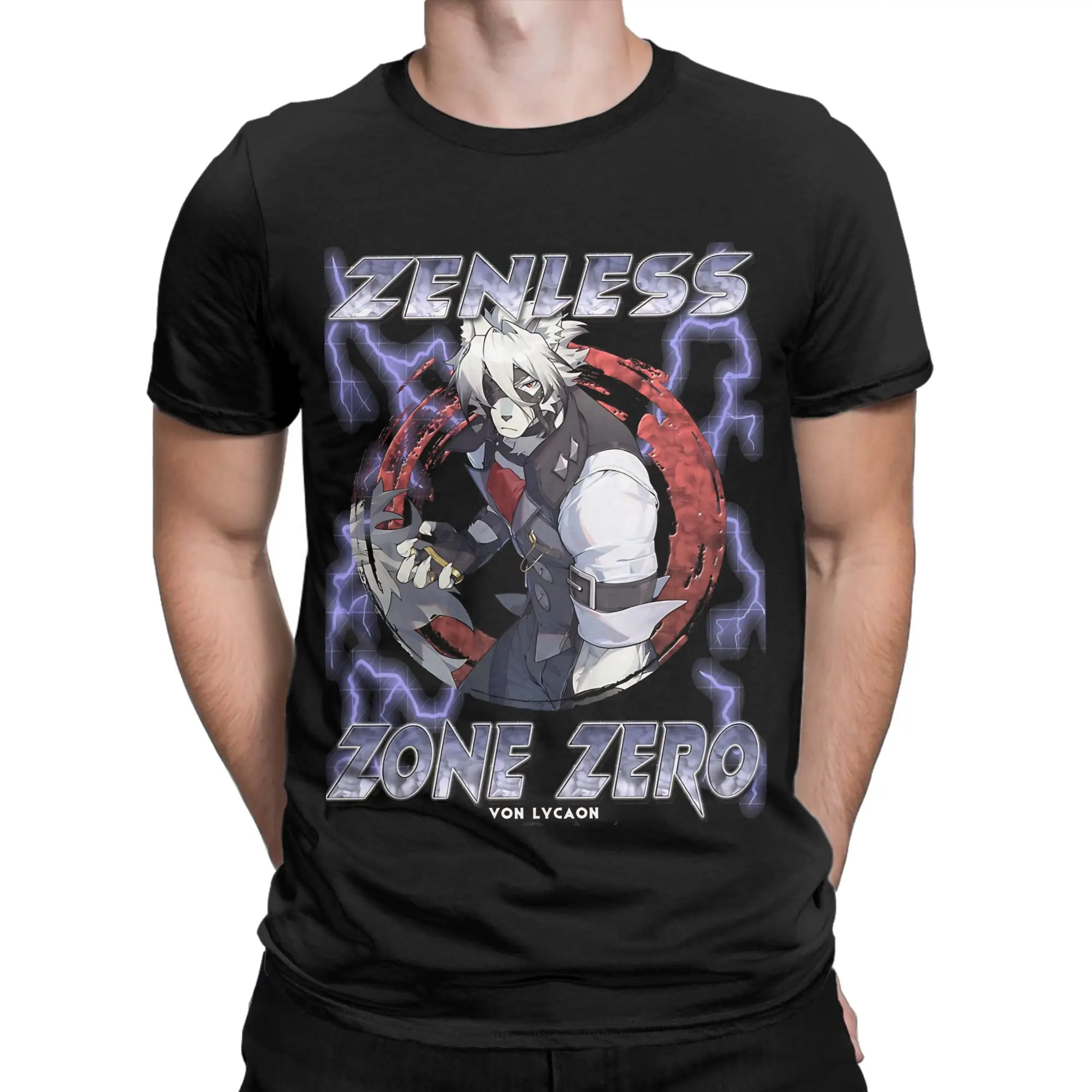 Zenless Zone Zero Von Lycaon Essential Shirt Funny 100% Cotton T-Shirt Zenless Zone Zero Tees Tops For Men