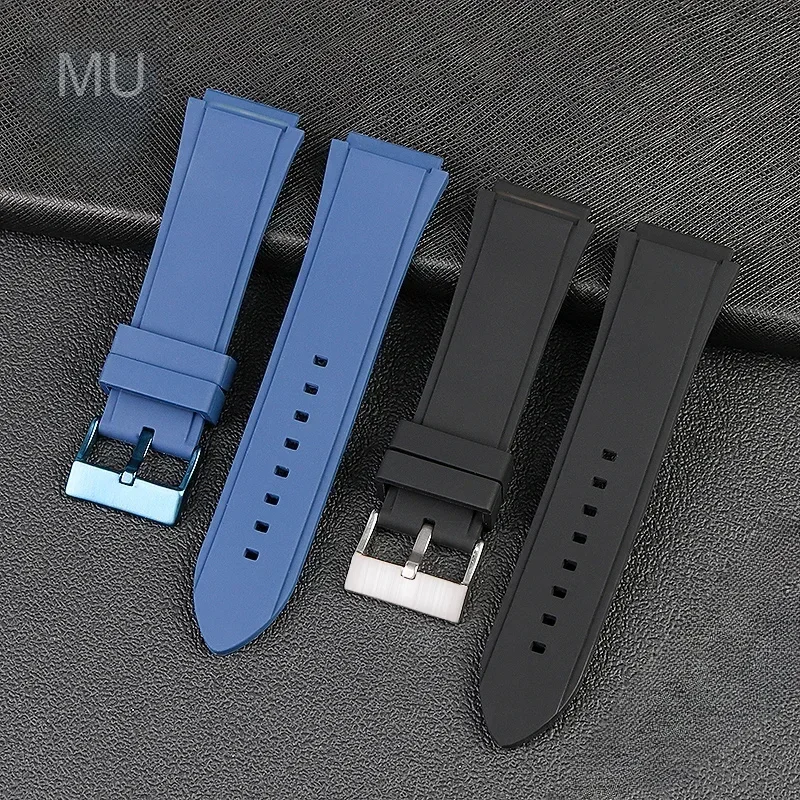 Leisure Gentleman's Elastic Silicone Watchbands for Guess W0247g3 W0040g3 W0040g7 Series Sweatproof Breathable Strap 22mm