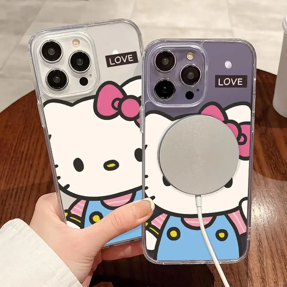 Hellokitty capa de telefone iphone 16/15/14/13/12/11/x/xs/xs max/pro max meninas capa de telefone escudo olá kitty acessório de desenho animado presente