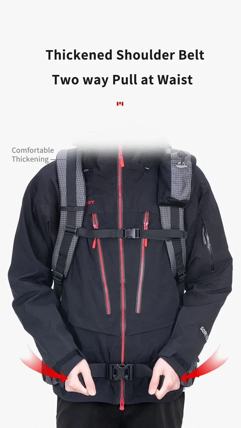 Naturehike 45L Camping Rucksack Große Kapazität Regendicht Reisetasche Ultraleicht Ergonomische Trekking Tasche Outdoor Wandern Rucksack – Detail 6