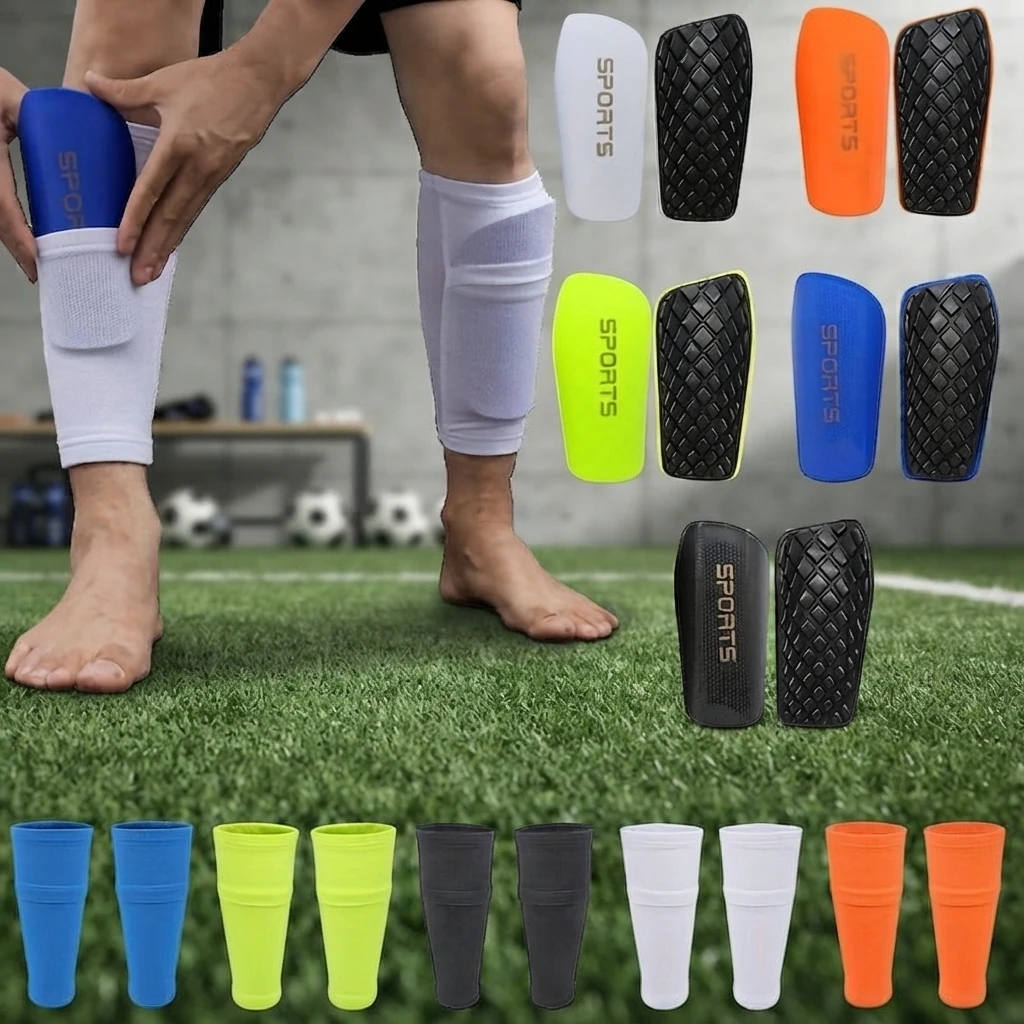Unisex-Sport-Fußball-Schienbeinschoner mit separater Tasche, rutschfest, elastisch, atmungsaktiv, Fußball-Schutzausrüstung