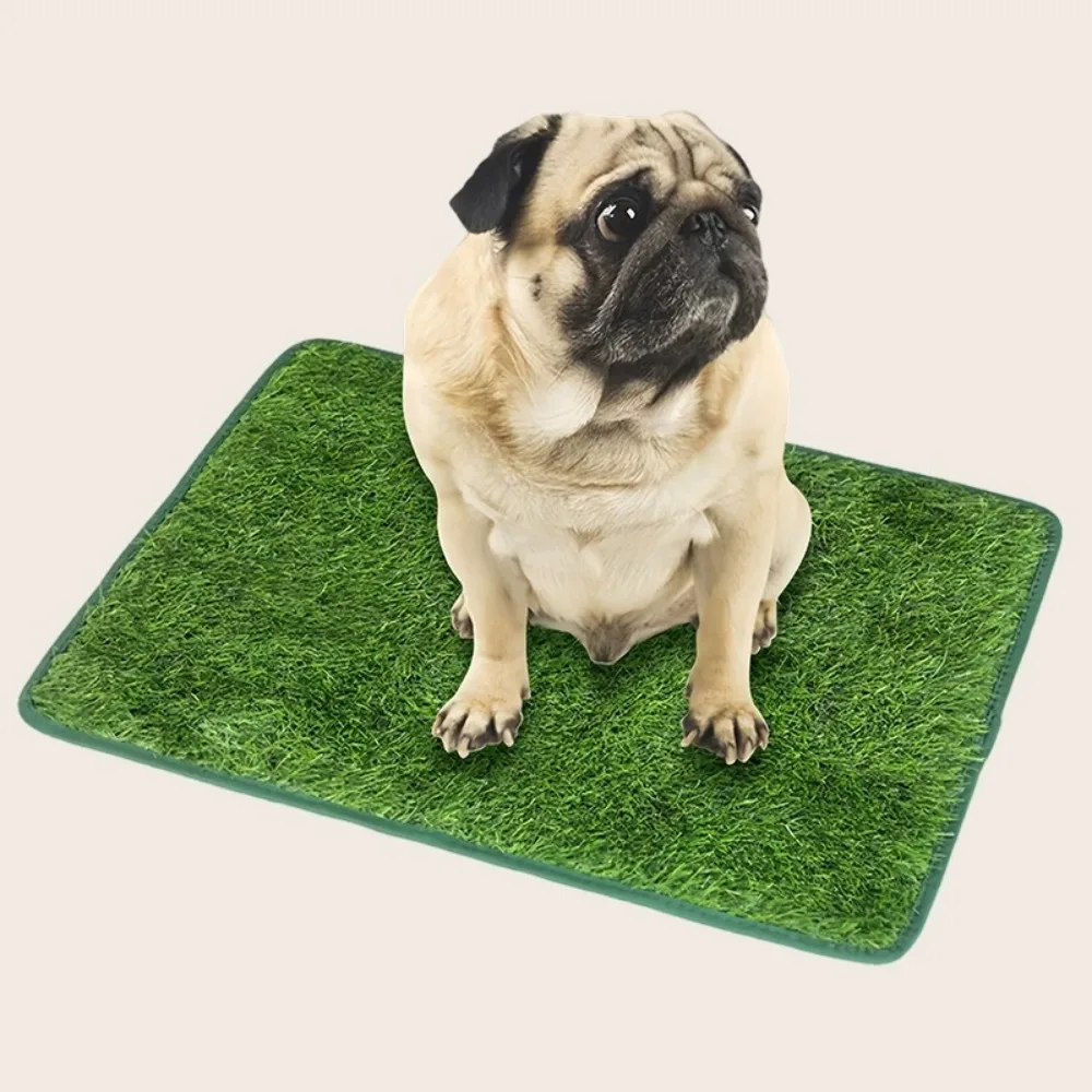 Dog Toilet Simulation Lawn Plastic Washable Dog Toilet Grass Mat Pet Training Urination & Defecation Grass Mat Non-Slip Backing