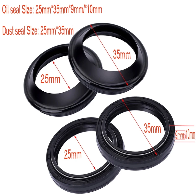 25x35x9/10 Motorcycle Absorber Front Fork Damper Oil Seal 25 35 Dust Seal Cover Shock Absorber 25*35*9/10