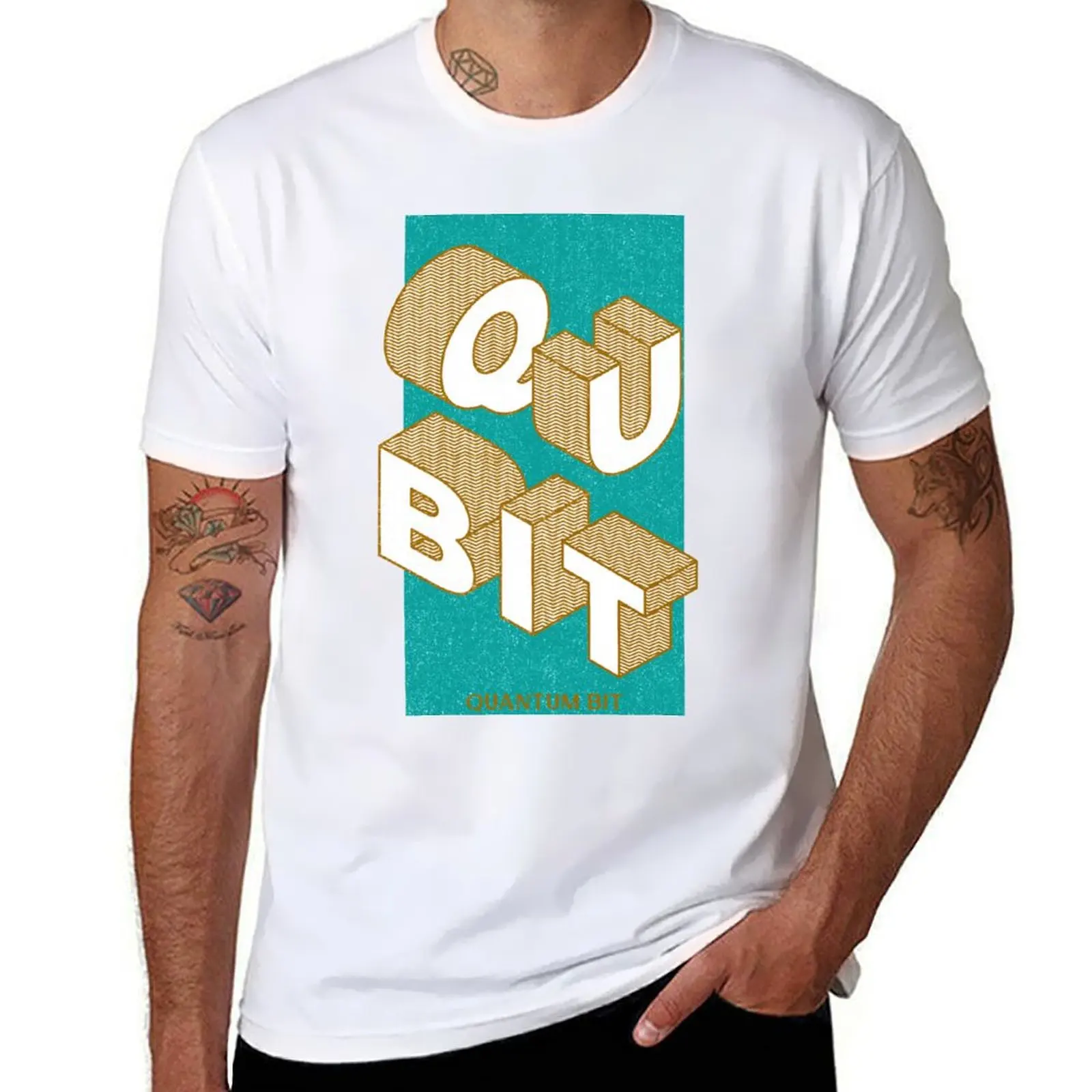 

Qubit Quantum-bit T-Shirt t shirt personalised t shirt men 100% cotton luxury brand man t shirt graphic T-Shirt