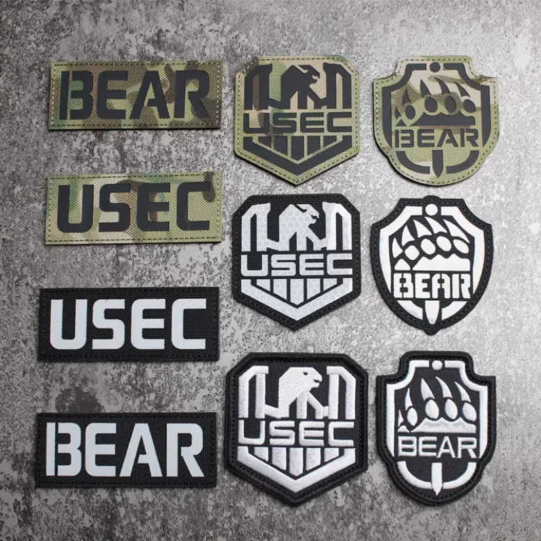 Escape Tarkov Reflective Velcro Badge USEC BEAR Armband Tactical Backpack Tips Air Badge