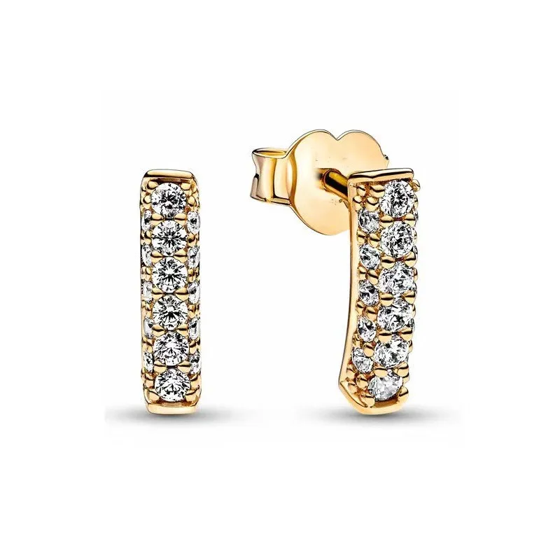 Original Gold Rose Gold Heart Snowflake Winter Earrings Earring Stud 925 Sterling Silver Jewelry For Women Party