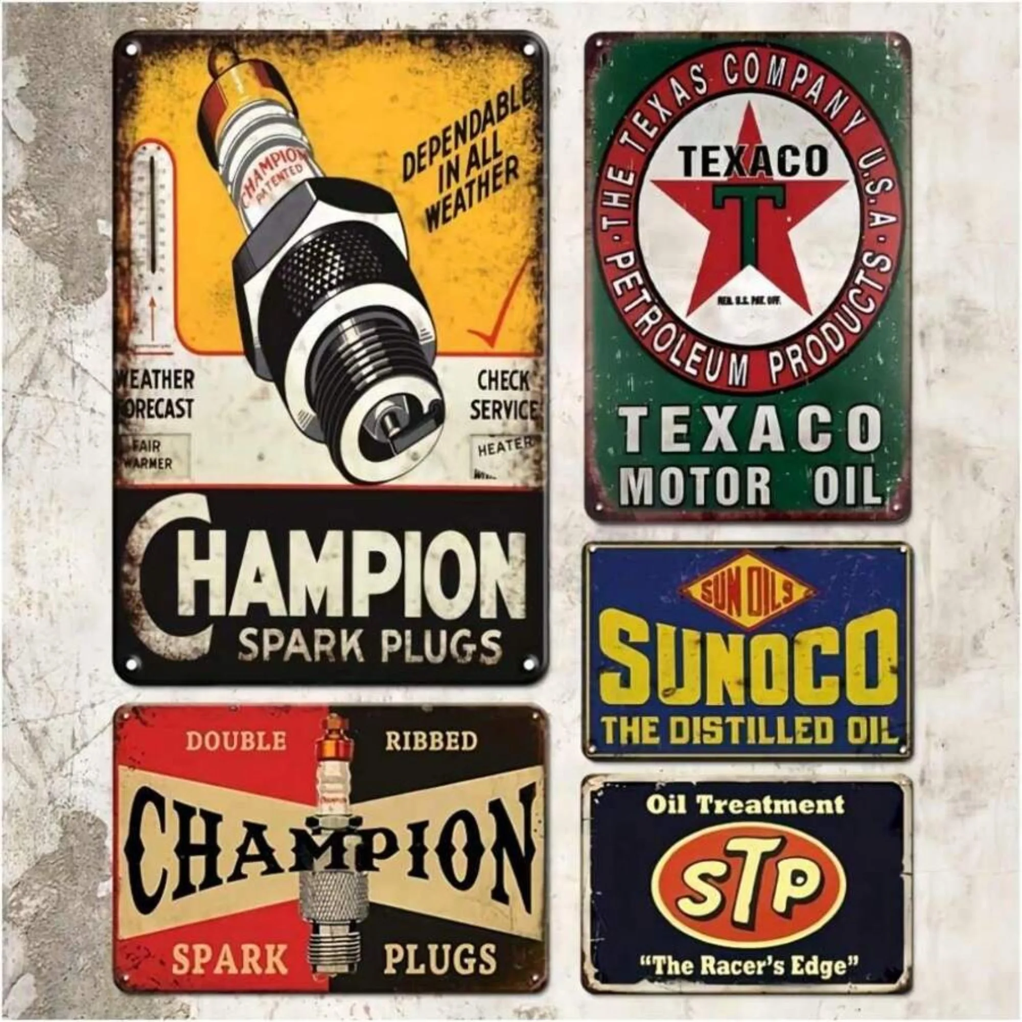 

Vintage Metal Tin Sign Retro Garage Sign Mens Wall Decor Old Car Poster Gas Station Men Tin Painting Decorative Wall Art T192