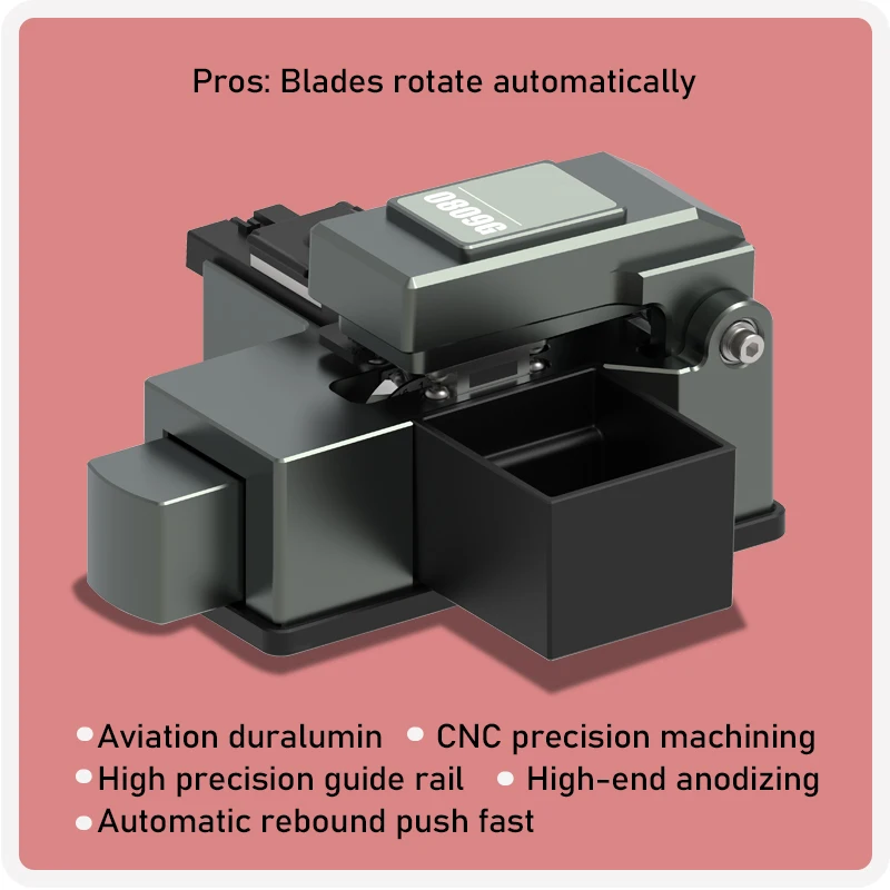 2023ใหม่0809กรัมมีดตัดไฟเบอร์ fttt เครื่องมือตัดสายไฟเบอร์ออปติกความแม่นยำสูงเครื่องมือตัดใบมีด16จุดหมุนอัตโนมัติ