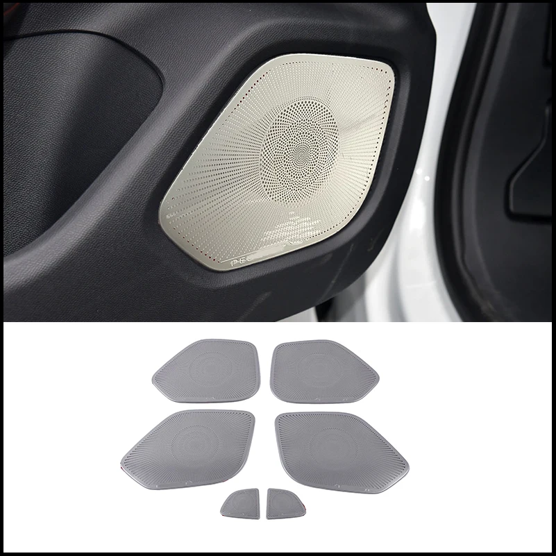 Car Styling For Peugeot 2008 2019~2022 Door Audio Speaker Cover Trim Handle Loudspeaker Panel Stickers Auto Accessories