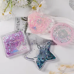 Diy Square Heart Round Star Shape Coaster Shaker Silicone Mold Quicksand Frame Cup Mat Table Ornament Epoxy Resin Casting Mould