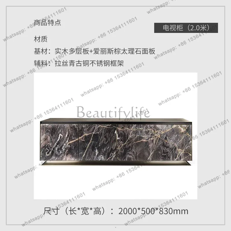 YJ Italian Light Luxury Home Living Room TV Cabinet Post-modern Simple Locker Designer Special Floor Cabinet