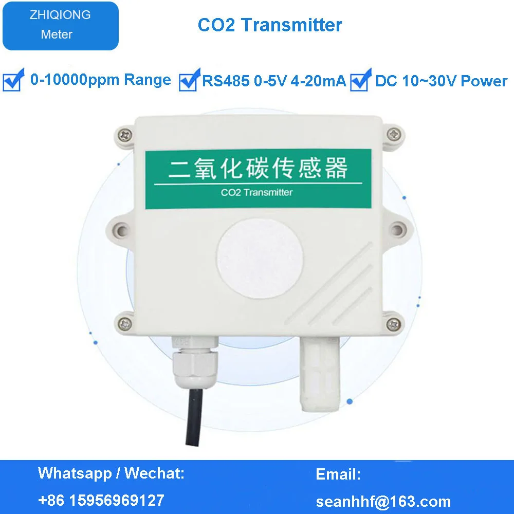 Imagem -03 - Medidor de Dióxido de Carbono Co2 Sensor Transmissor 4-20ma Transdutor Co2 Alta Qualidade 2000 5000ppm 65 Rs485 420ma