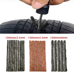 Tiras de reparación de neumáticos sin cámara, 6mm/3,5mm, para coche, motocicleta, bicicleta, reparación de pinchazos, pegamento para agitar, sellos, reparación de tiras de goma