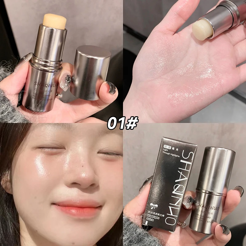 Wet and bright high light eye shadow Highlighter stick outlines Natural makeup effect Facial brightening Korean cosmetics 2024