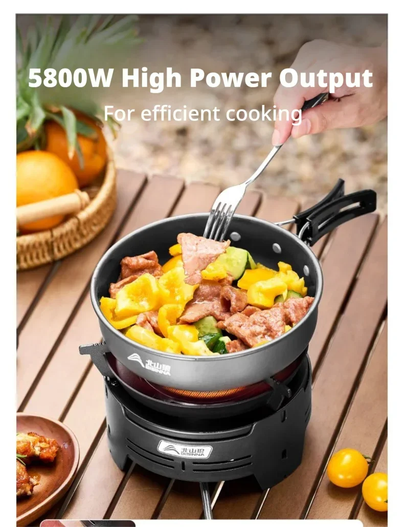 BISINNA 5800W Infrarot-Herd, tragbarer Split-Gasbrenner mit Aufbewahrungsbox, für Picknick, Wandern, winddichter Campingkocher im Freien – Detail 1