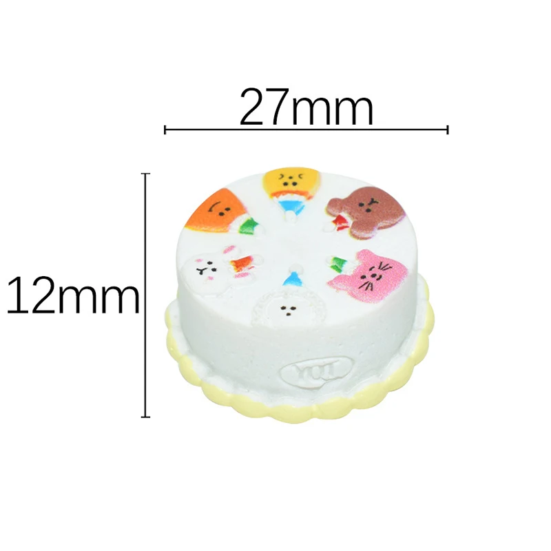 Dollhouse Mini Cartoon Three-dimensional Birthday Cake Model Dolls House Home Decoration