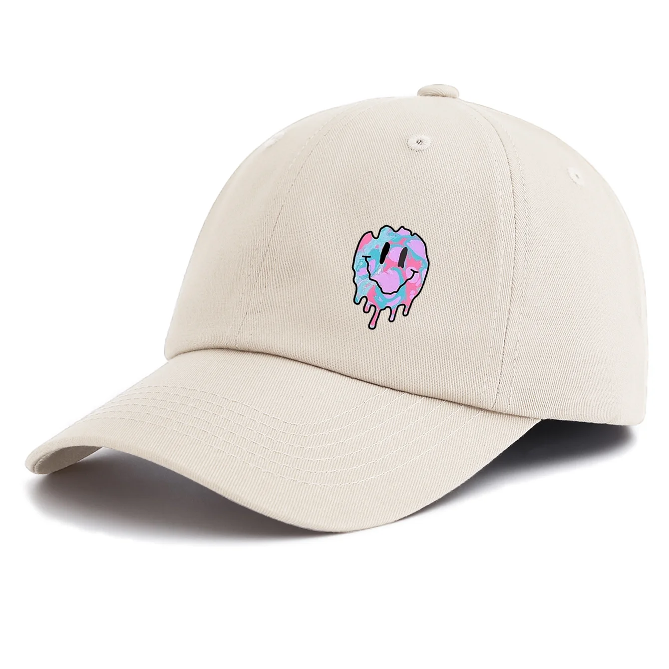 Gorra de béisbol con estampado de cara sonriente para adultos, estilo Retro minimalista, informal, suave y ajustable, perfecta como regalo, 1 ud.