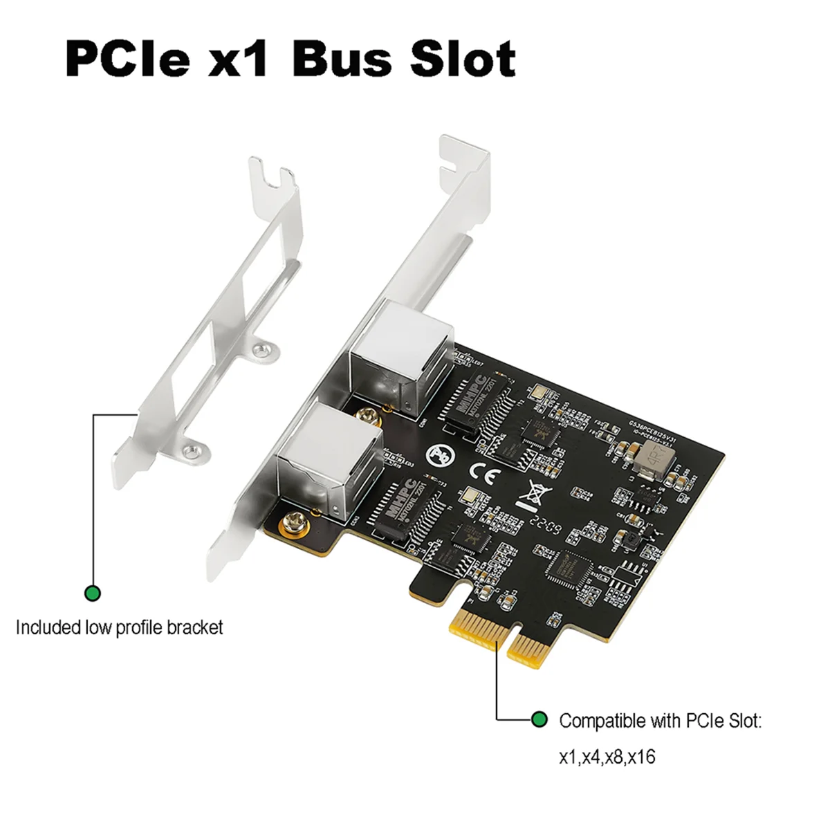 Imagem -03 - Placa de Rede do Gigabit 2.5g com Portas 2500mbps Pcie 2.5gb Placa Ethernet Rj45 Controlador do Computador