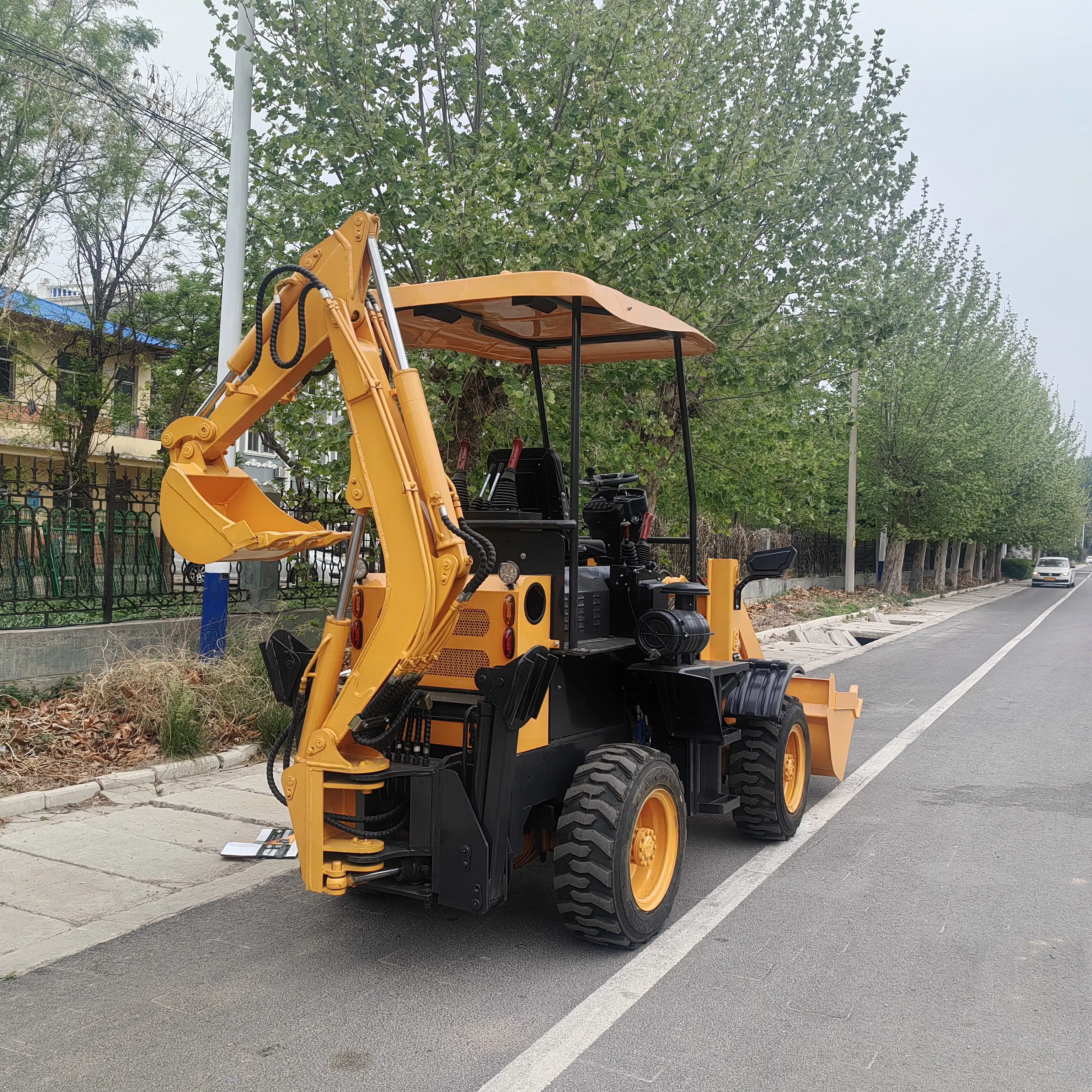 Multi-purpose Small Two-End Busy Four-Wheel Drive Backhoe Loader for Engineering Construction for Busy Schedules