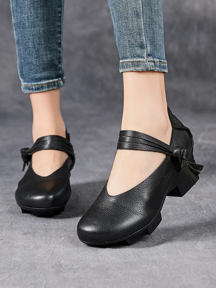 

Женские туфли-лодочки Birkuir на высоком каблуке в стиле ретро, туфли-лодочки на толстом каблуке 5 см, удобные роскошные туфли на пуговицах из натуральной кожи с мягким верхом