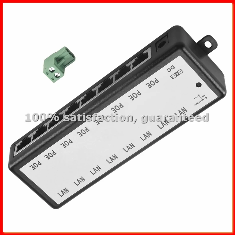 8 Ports Poe Injector Poe Splitter for Cctv Network Poe Camera Power Over Ethernet Ieee802.3Af-A68X