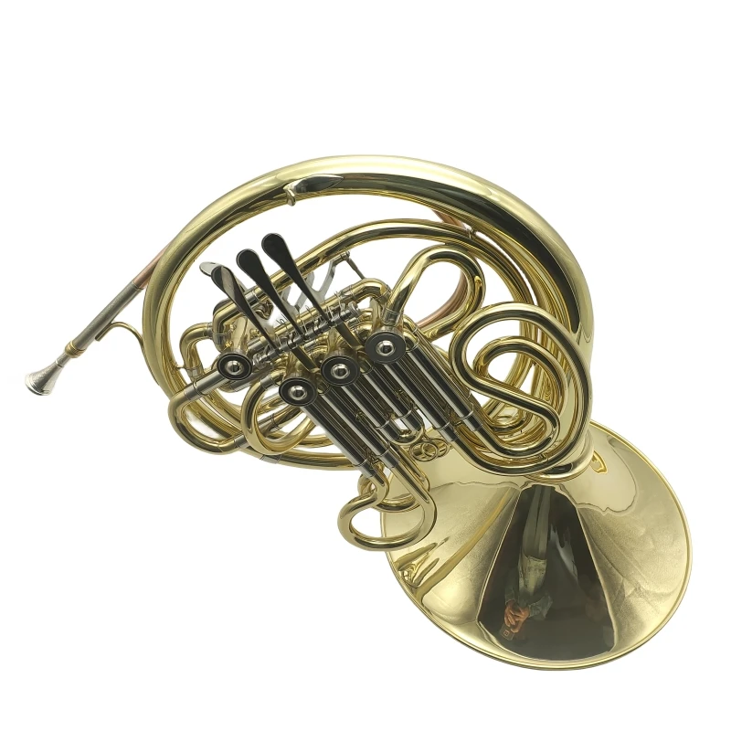 

Good Quality Music Instruments Bb Tone French Double Row Horn Brass Bell