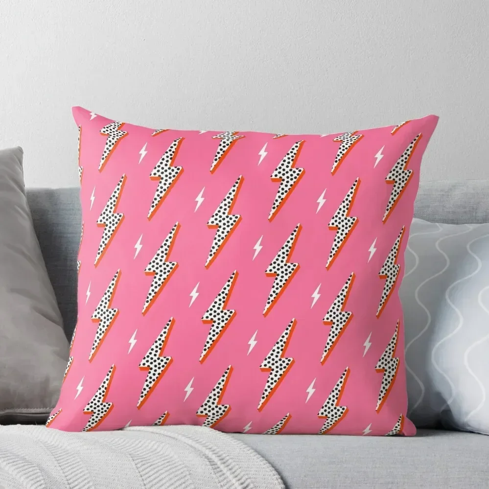 

Lightning bolt thunder flash preppy pink Throw Pillow luxury home accessories Pillow Case Christmas Sofa Cover pillow