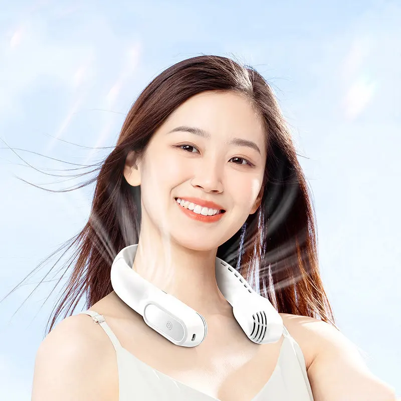 Youpin-USBで充電可能なポータブルファン,ミニ電気換気装置,ネックレスファン,スポーツ用