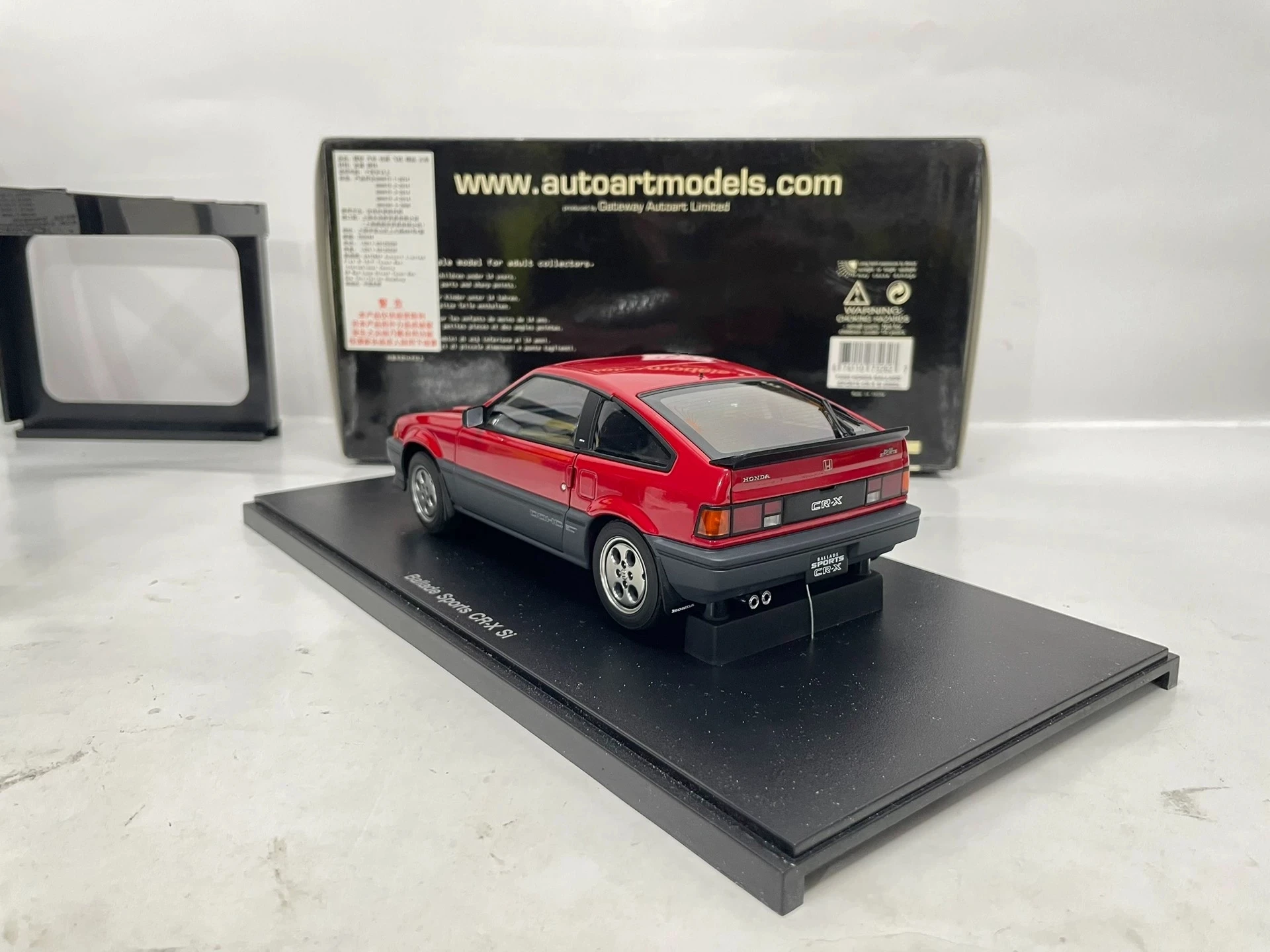 Autoart 1:18 CRX CR-X Si Simulation rouge édition limitée tout ouvert alliage métal statique modèle de voiture jouet cadeau