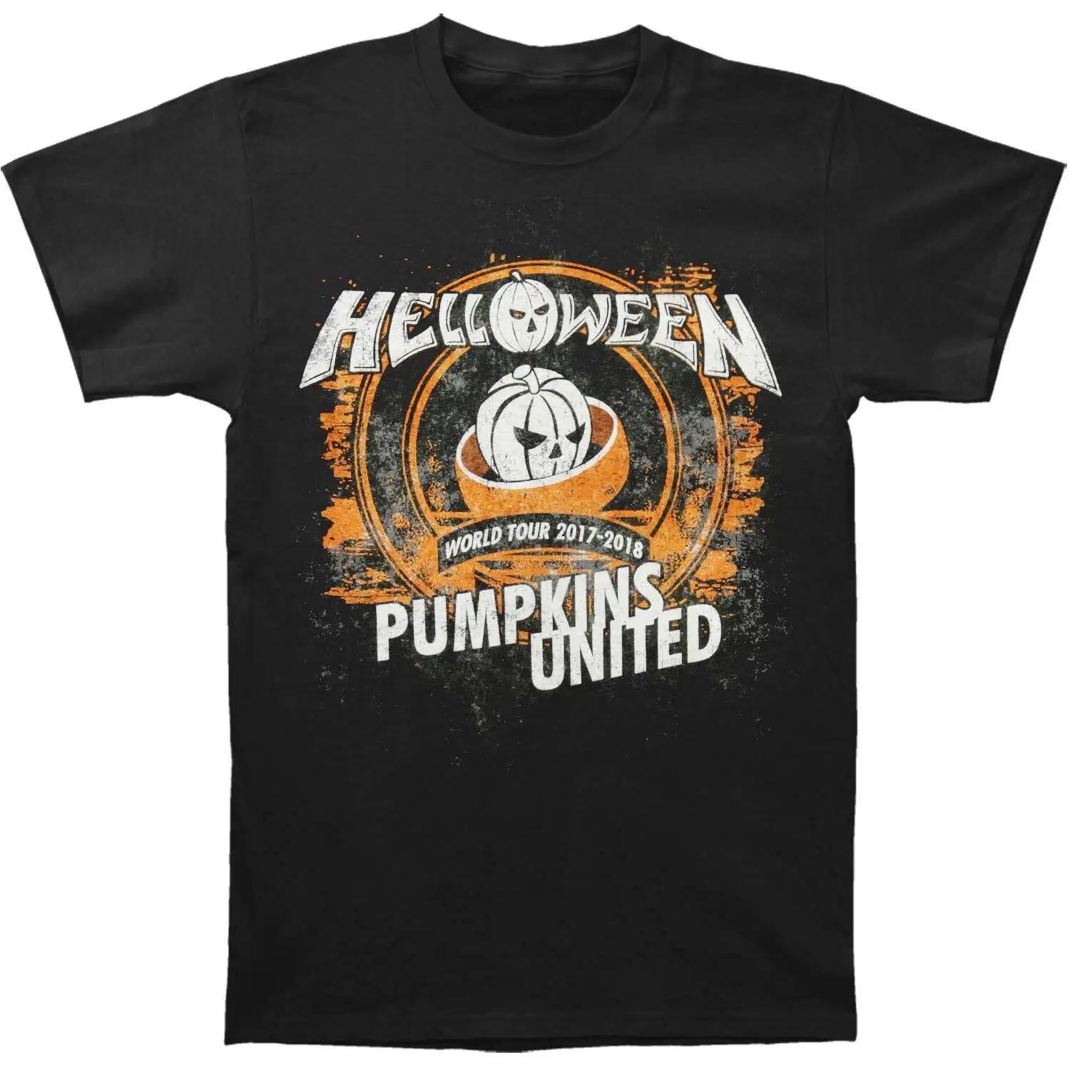 

Men's Helloween Pumpkins Tour Tee T-shirt Large Black