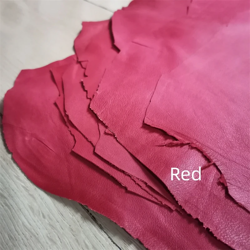 0.2/0.3mm Red Super Thin Sheepskin. First Layer Leather.Real Leather Fabric.Handmade DIY Clothes.Leather Skirt.Whole Sheepskin