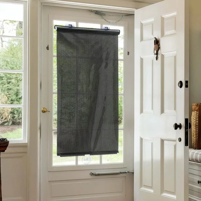 Sunshade Roller Blinds with Strong Suction Cups for Car Home Windows Sliding Doors French Roof Windows Easy Adjust Washable