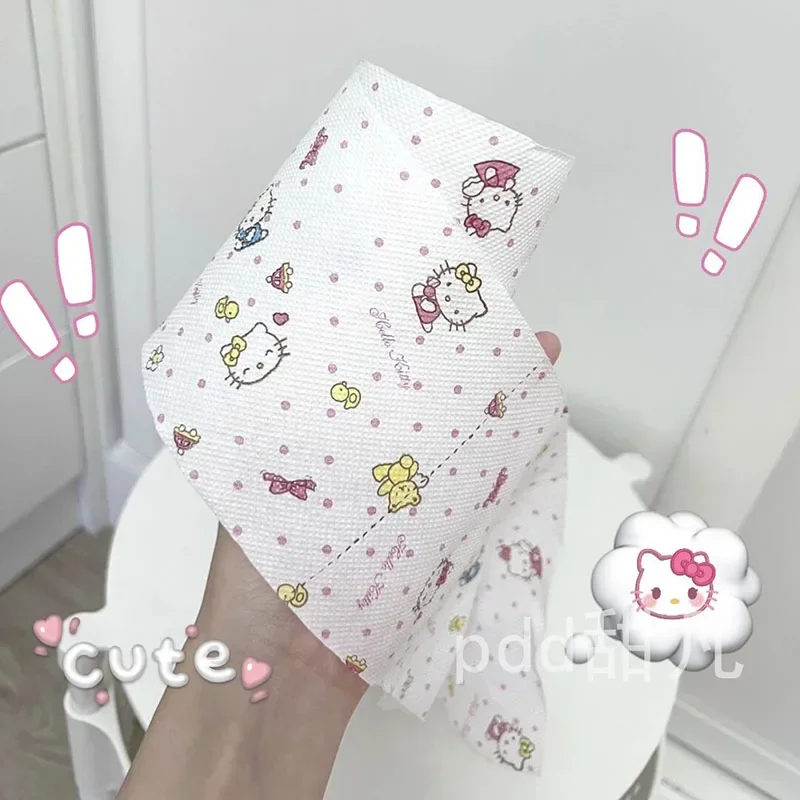 Kawaii Sanrio Roll of Paper Hello Kitty Cute Car Accessories Anime Cartoon Student Dormitory Restaurant Napkin Girl Gift Toys