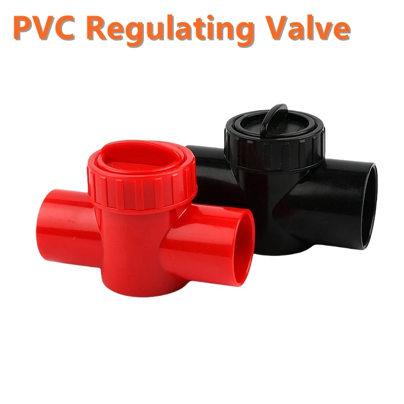 PVC Regulating Valve Throttle Valve Accessories Aquarium Fish Tank Garden Irrigation Control Shrimp Valve I.D 32mm 40mm 1-10PCS