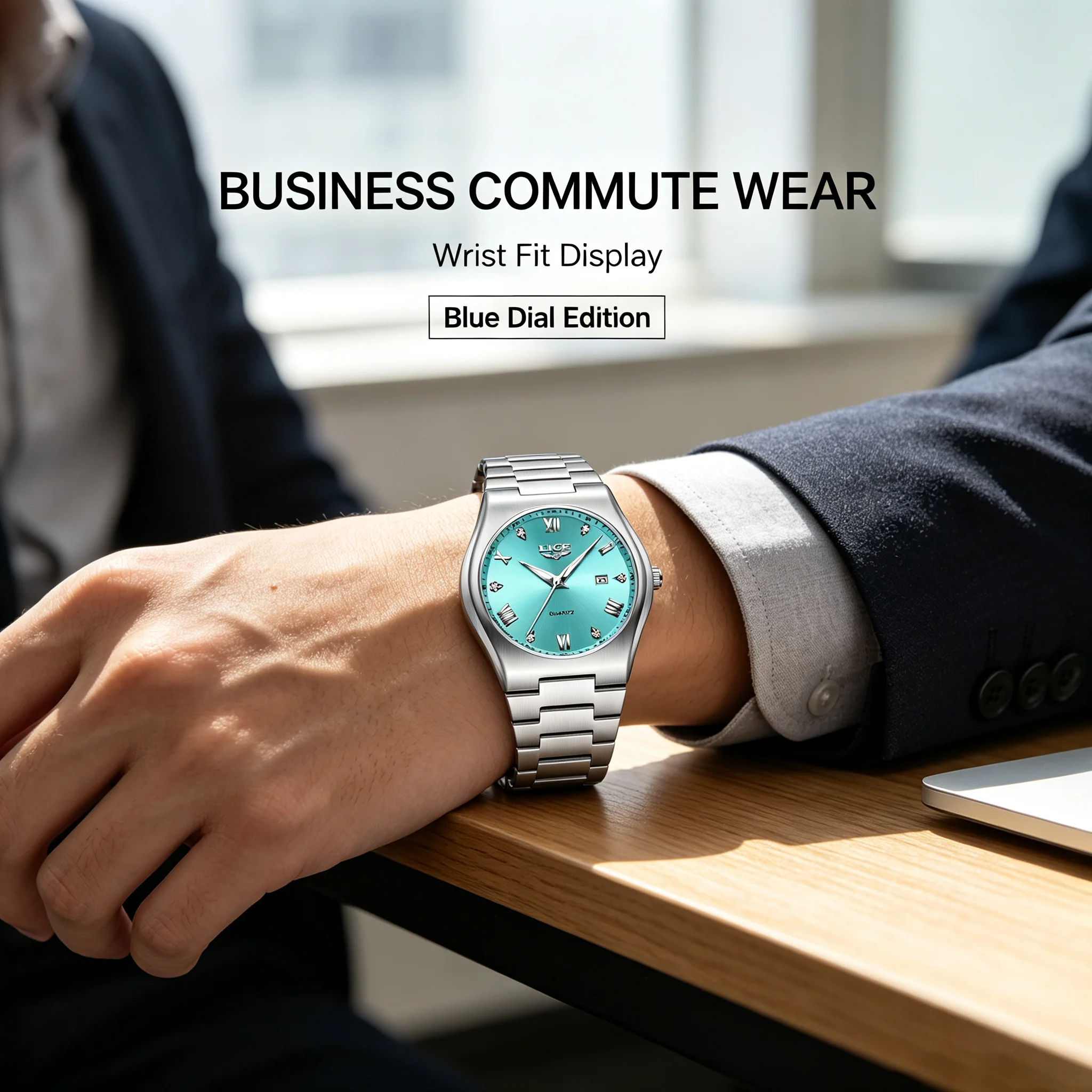 LIGE Luxury Quartz Man Wristwatch Sport Men Watches Waterproof Luminous Date Week Stainless Steel Men's Watch reloj hombre